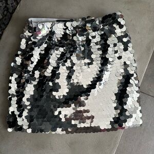 Sincerely Jules Sequin mini skirt silver